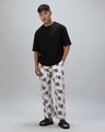 Shop Men's White All Over Printed Pyjamas-Full