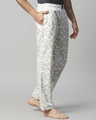 Shop Men's White & Grey All Over Printed Pyjamas-Design