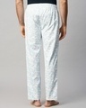 Shop Men's White & Blue All Over Printed Pyjamas-Full