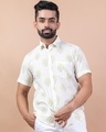 Shop Men's White All Over Printed Relaxed Fit Shirt-Front