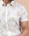 Shop Men's White All Over Printed Relaxed Fit Shirt