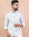 Shop Men's White  All Over Printed Relaxed Fit Shirt-Front
