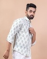Shop Men's White  All Over Printed Relaxed Fit Shirt-Design