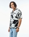 Shop Men's White & Black All Over Printed Oversized Shirt-Design