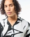 Shop Men's White & Black All Over Printed Oversized Shirt