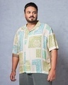 Shop Men's Beige All Over Printed Oversized Plus Size Shirt-Design