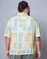 Shop Men's Beige All Over Printed Oversized Plus Size Shirt-Full