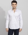 Shop Men's White All Over Printed Slim Fit Shirt-Front