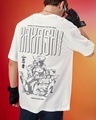 Shop Men's White Anbu Black Ops Graphic Printed Oversized T-shirt-Front