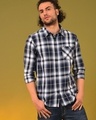 Shop Men's White and Black Checked Shirt-Front