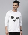 Shop Men's White Angry Panda Graphic Printed T-shirt-Design