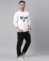 Shop Men's White Angry Panda Graphic Printed T-shirt