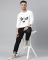 Shop Men's White Angry Panda Graphic Printed T-shirt