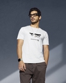 Shop Men's White Angry Zip T-shirt-Front