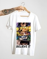 Shop Men's White Anime Believe It Graphic Printed Cotton T-shirt-Design