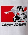 Shop Men's White Anime Demon Slayer Graphic Printed T-shirt-Full