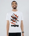 Shop Men's White Anime Kurama Graphic Printed Cotton T-shirt-Front