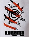 Shop Men's White Anime Kurama Graphic Printed Cotton T-shirt-Full