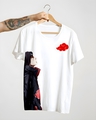 Shop Men's White Anime Naruto Akatsuki Cloud Graphic Printed Cotton T-shirt-Design
