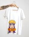 Shop Men's White Anime Naruto Graphic Printed T-shirt-Design