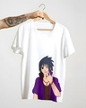 Shop Men's White Anime Naruto Sasuke Graphic Printed T-shirt-Design
