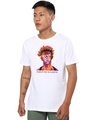 Shop Men's White Anime Sukuna Graphic Printed T-shirt-Front