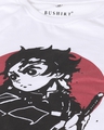 Shop Men's White Anime Tanjiro Demon Slayer Graphic Printed T-shirt