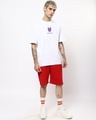 Shop Men's White AOT Founding Titan Graphic Printed Oversized T-shirt