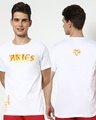 Shop Men's White Aries T-shirt-Front