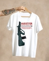 Shop Men's White Assault Rifle Graphic Printed Cotton T-shirt-Design