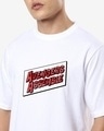 Shop Men's White Avenger Assemble Graphic Printed Oversized T-shirt