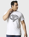 Shop Men's White Avengers 3D Graphic Printed Plus Size T-shirt-Front