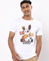 Shop Men's White Bad Bunny Club Graphic Printed T-shirt-Front