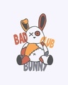 Shop Men's White Bad Bunny Club Graphic Printed T-shirt-Full