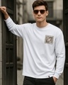 Shop Men's White Balance Graphic Printed Oversized T-shirt-Front