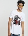 Shop Men's White Barbarian Apple Cut Raglan Sleeve Graphic Printed T-shirt-Front