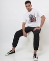 Shop Men's White Barbarian Graphic Printed Oversized T-shirt