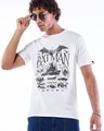 Shop Men's White Bat Knight Graphic Printed T-shirt-Front