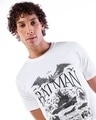 Shop Men's White Bat Knight Graphic Printed T-shirt