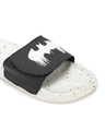 Shop Men's White Batman Dripping Logo Printed Velcro Sliders