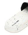 Shop Men's White Batman Dripping Logo Printed Velcro Sliders