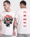 Shop Men's White Batman Grunge Graphic Printed T-shirt-Front