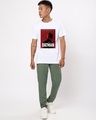 Shop Men's White Batman Poster Graphic Printed T-shirt-Full