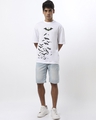 Shop Men's White Batman Riddle Graphic Printed Oversized T-shirt