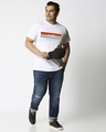 Shop Men's White Be A Rainbow Typogrphy Plus Size T-shirt-Design