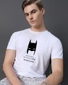 Shop Men's White Be Batman Graphic Printed T-shirt-Front