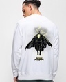 Shop Men's White Black Adam Graphic Printed Sweatshirt-Front