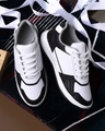 Shop Men's White & Black Color Block Casual Shoes-Front