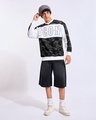 Shop Men's White & Black Color Block Oversized Sweatshirt