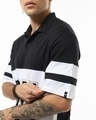 Shop Men's White & Black NY Color Block Oversized Polo T-shirt